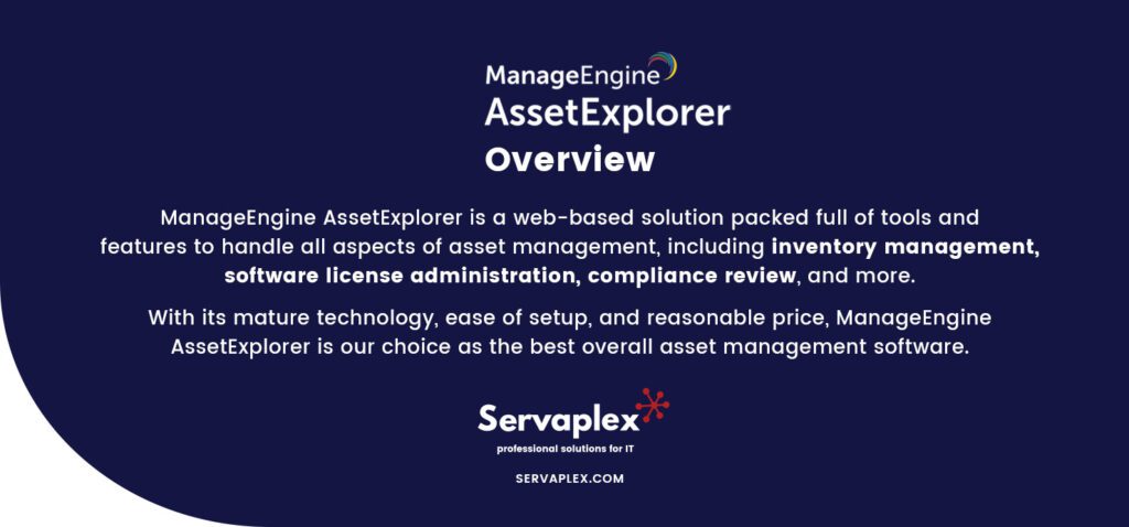 ManageEngina Asset Explorer - Servaplex IT Solutions Services