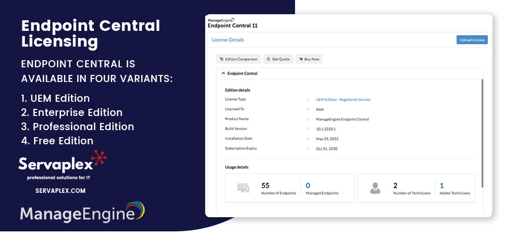 Endpoint Central Licensing - Servaplex IT Solutions Ireland