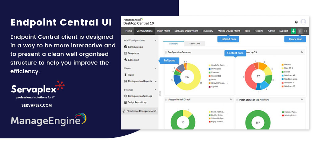 Enpoint Central UI - ManageEngine - Servaplex Ireland