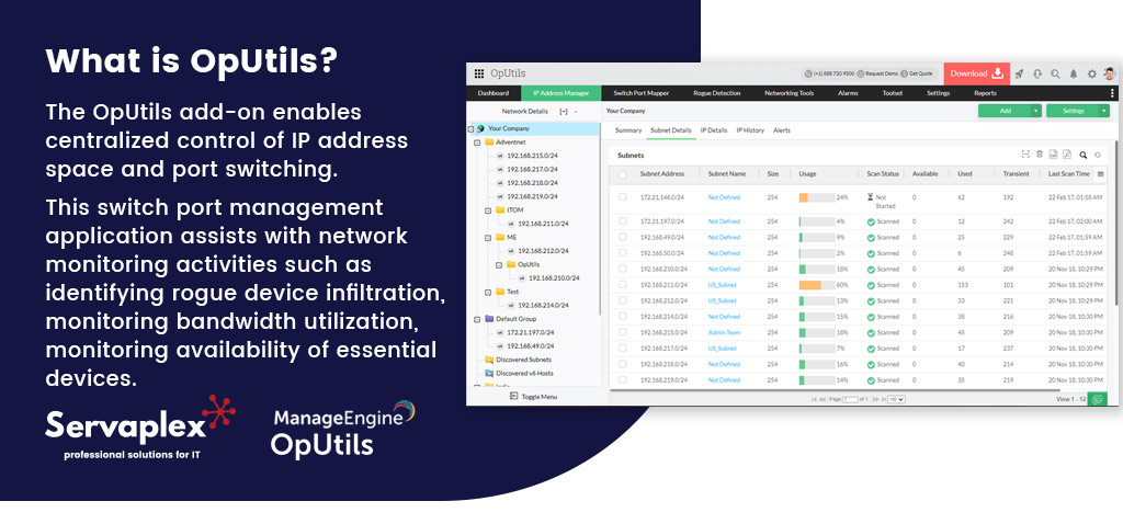 What is OpUtils ManageEngine - IT Solutions Ireland