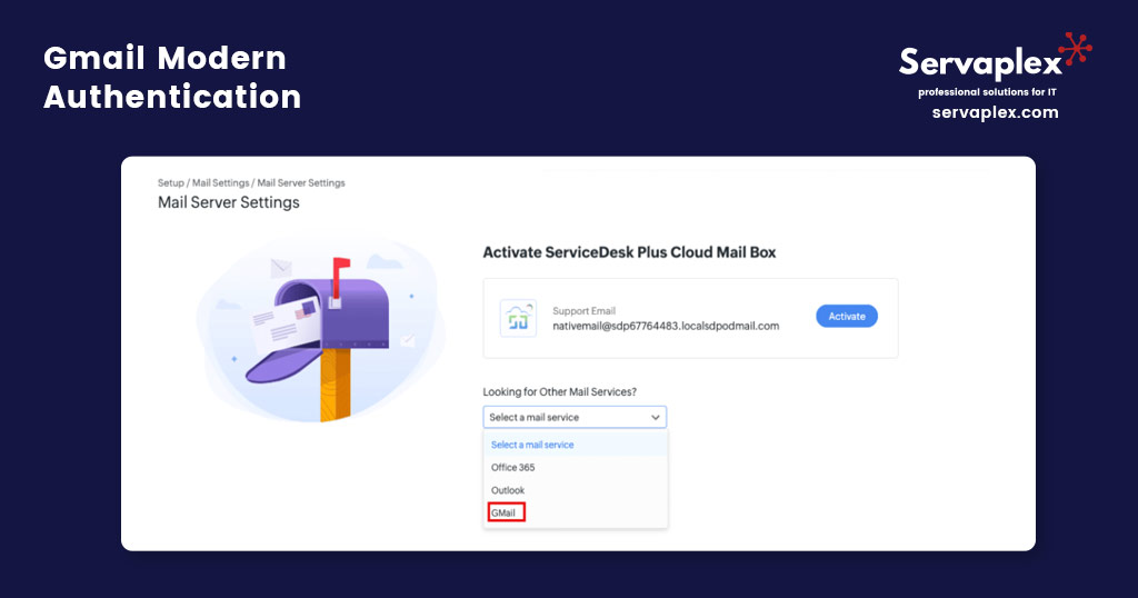 Gmail Modern Authentication - Servaplex